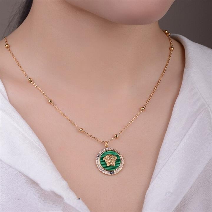 گردنبند دخترانه ورساچه ی خاص فول استیل و رنگ ثابت